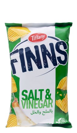 Tiffany Finns Salt & Vinegar Potato Chips - gluten free  trans fat free  artificial colors free 85 gr