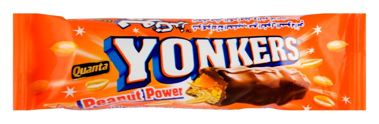 Quanta Yonkers Peanut Power Creamy Milk Chocolate Bar With Crunchy Peanuts  Caramel & Soft Nougat 28 gr