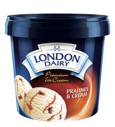 London Dairy Pralines & Cream Ice Cream - vegetarian 500 ml