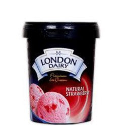 London Dairy Natural Strawberry Ice Cream - vegetarian 500 ml