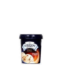 London Dairy Pralines & Cream Ice Cream - vegetarian 125 ml