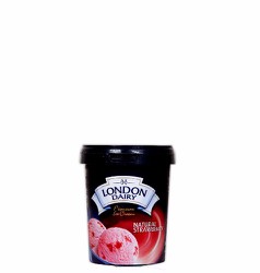 London Dairy Natural Strawberry Ice Cream - vegetarian 125 ml