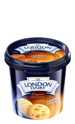 London Dairy Caramel Crunch Ice Cream - vegetarian 125 ml