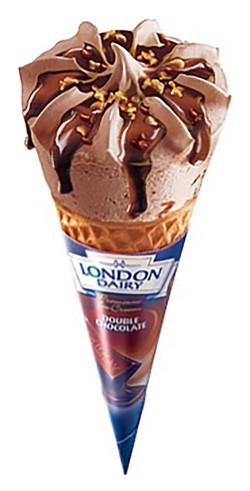 London Dairy Double Chocolate Ice Cream Cone 120 ml