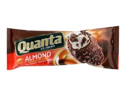 Quanta Milk Chocolate Coated Vanilla Ice Cream Stick with Almonds 90 ml