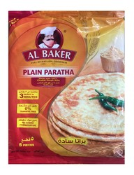 Al Baker Frozen Plain Parathas (5 Pieces) - trans fat free  no added preservatives 400 gr