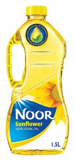 Noor Pure Sunflower Oil - trans fat free  cholesterol free 1.5 L