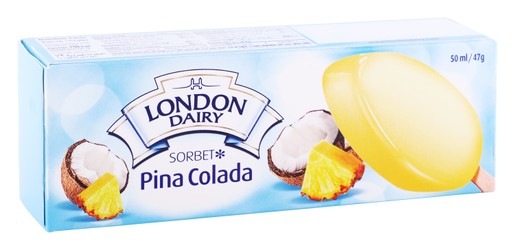 London Dairy Pina Colada Sorbet Ice Cream Stick - vegetarian 50 ml