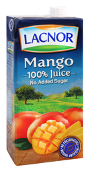 Lacnor Long Life Mango Juice - no added sugar  preservatives free  artificial colors  artificial flavors free 1 L