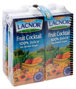 Lacnor Long Life Fruit Cocktail Juices - preservatives free  no added sugar 4 x 1 L