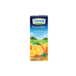 Lacnor Essentials Long Life Orange Juice - no added sugar  artificial colors free  preservatives free 180 ml