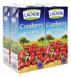 Lacnor Essentials Long Life Cranberry Juice - preservatives free  artificial colors free  artificial flavors free 1 L