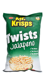 Mr. Krisps Potato Twists Jalapeno Flavor - gluten free  trans fat free  cholesterol free 80 gr