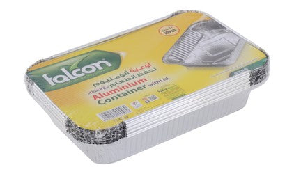 Falcon Medium Aluminum Container with Lid 8389 10 per pack