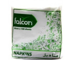 Falcon 30cm White Napkins 100 tissues