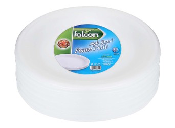 Falcon White 9 Inch Disposable Foam Plates 25 per pack