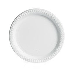 Large White Disposable Plastic Plates 25 per pack