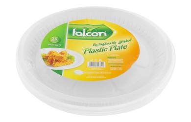 Falcon Large White 26cm Disposable Plastic Plates 25 per pack