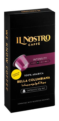 Il Nostro Caffe Bella Columbiana Arabica Coffee Capsules - Intensity 8 10 capsules