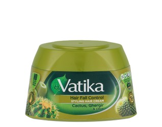 Vatika Hair Fall Control Styling Hair Cream with Olive  Cactus & Ghergir Oil - PVC free  animal testing free  alcohol free 140 ml