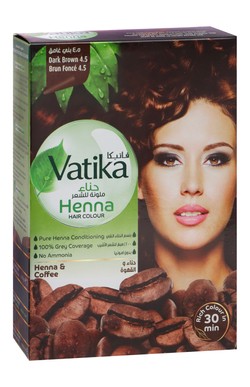 Vatika Henna Hair Color Dark Brown 4.5 - ammonia free 1 pack