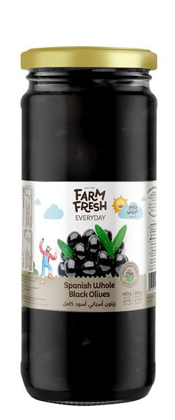 Farm Fresh Whole Spanish Black Olives 285 gr