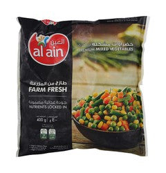 Al Ain Farm Fresh Frozen Mixed Vegetables - low sodium 400 gr