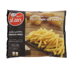 Al Ain Frozen Crispy Thin Cut French Fries 750 gr