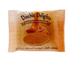 Double Delights Original Dutch Caramel Jumbo Waffles (2 Pieces) 80 gr