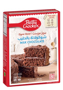 Betty Crocker Super Moist Premium Edition Milk Chocolate Cake Mix (Serves up to 12 People) - artificial colors free 510 gr