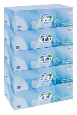 Al Ain Soft Facial Tissues 2ply 5 x 150 tissues