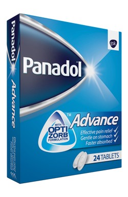 Panadol Advance 500mg Paracetamol for Pain & Fever Relief 24 tablets