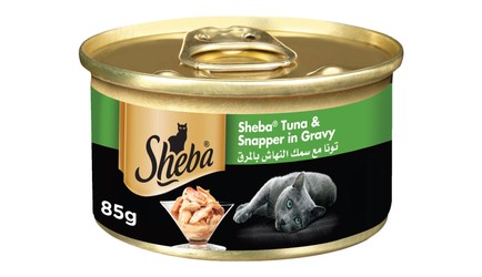 Sheba Wet Cat Food with Tuna & Snapper in Gravy 85 gr