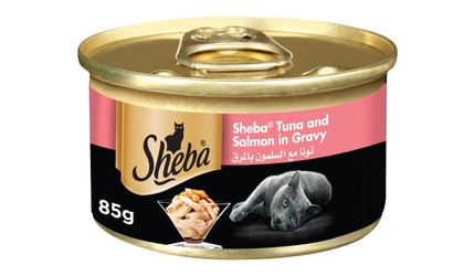 Sheba Wet Cat Food with Tuna & Salmon in Gravy 85 gr