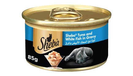 Sheba Wet Cat Food with Tuna & White Fish in Gravy 85 gr