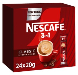 Nescafé 3in1 Classic Instant Coffee Sachets 24 x 20 gr