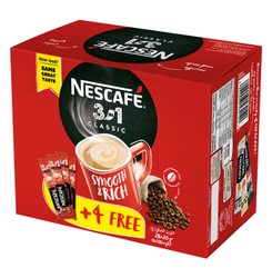 Nescafé 3in1 Classic Instant Coffee Sachets (24+4 Free) 28 x 20 gr