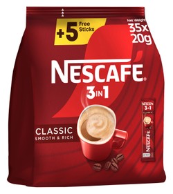 Nescafé 3in1 Classic Instant Coffee Sticks (30+5 Free) 35 x 20 gr