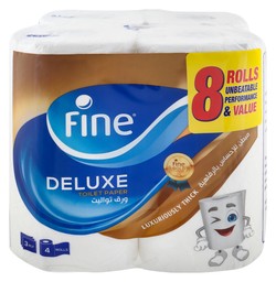 Fine Deluxe Toilet Rolls 3ply 8 x 140 tissues