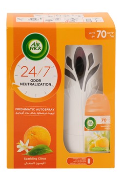 Air Wick Freshmatic Automatic Sparkling Citrus Air Freshener Spray & Refill with AA Battery 1 pack