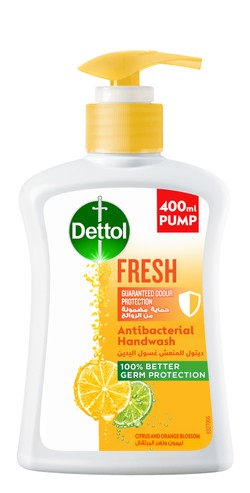 Dettol Fresh Antibacterial Liquid Hand Wash Citrus & Orange Blossom Scent 400 ml