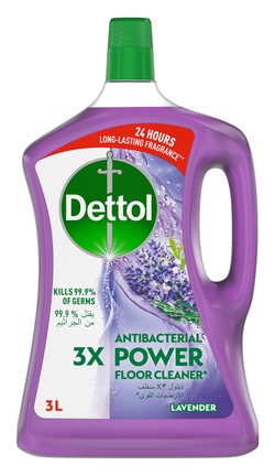 Dettol Antibacterial Power Floor Cleaner Lavender Scent 3 L