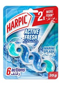 Harpic Active Fresh Toilet Rim Block Marine Splash Scent 35 gr