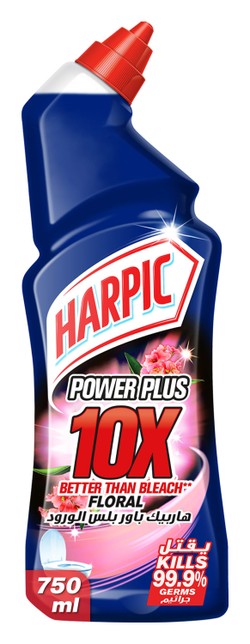 Harpic 10x Power Plus Toilet Bowl Cleaner Liquid Floral Scent 750 ml