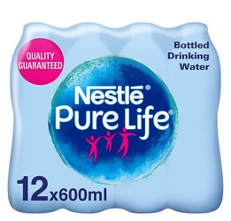 Nestle Pure Life Drinking Water (12x600ml) - low sodium 12 x 600 ml