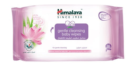 Himalaya Extra Soft Cleansing Baby Wipes with Aloe Vera & Indian Lotus - alcohol free  parabens free  soap free 56 wipes