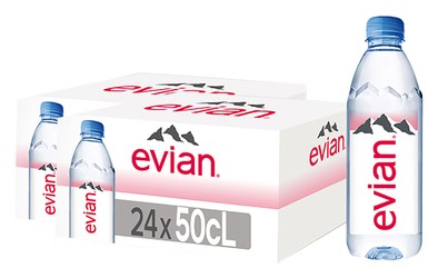 Evian Natural Mineral Water (24x330ml) 24 x 330 ml