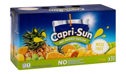 Capri-Sun Long Life Mixed Fruit Juice - vegan  no added sugar  preservatives free 10 x 200 ml