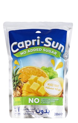 Capri-Sun Long Life Mixed Fruit Juice - vegan  no added sugar  preservatives free 200 ml