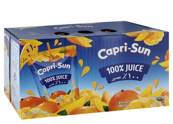 Capri-Sun Long Life Mango Fruit Crush Juice (Special Offer) - vegan  preservatives free  no added sugar 10 x 200 ml